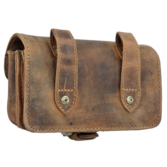 Greenburry Sac banane militaire vintage en cuir 16 cm