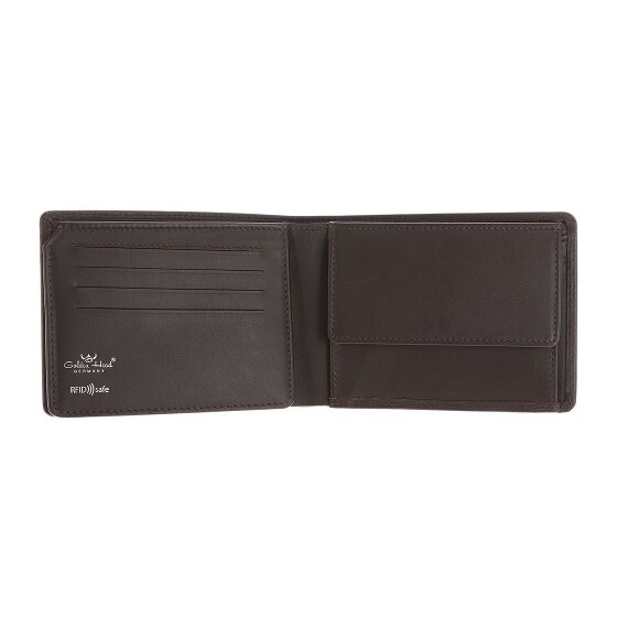 Golden Head Polo Porte-monnaie Protection RFID Cuir véritable 12.5 cm