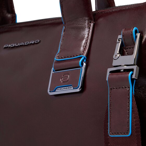 Piquadro Blue Square Sac de shopper Cuir 38 cm Compartiment pour ordinateur portable avec soufflet d'extension