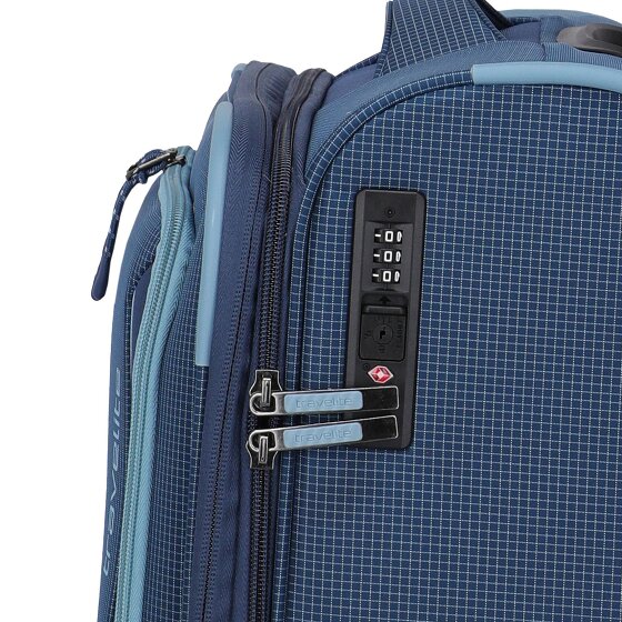 Travelite Corsiica 4 roulettes Trolley de cabine S 55 cm avec soufflet d'extension