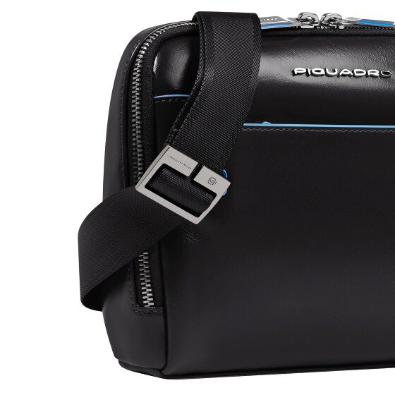 Piquadro Blue Square Sac à bandoulière Cuir véritable 21 cm