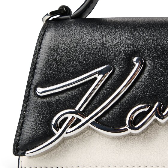 Karl Lagerfeld Signature 2.0 Mini sac à main Cuir véritable 14.5 cm