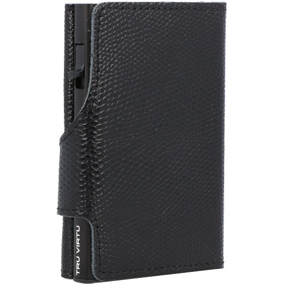 Tru Virtu Click & Slide Porte-cartes de crédit RFID en cuir 6,5 cm