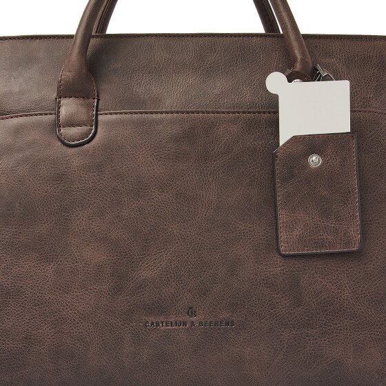 Castelijn & Beerens Carisma Sac de shopper Protection RFID Cuir véritable 41 cm Compartiment ordinateur