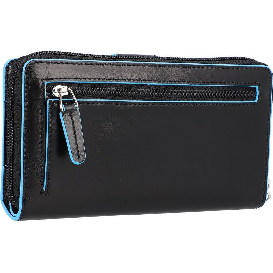 Piquadro Blue Square Porte-monnaie en cuir RFID 17,5 cm