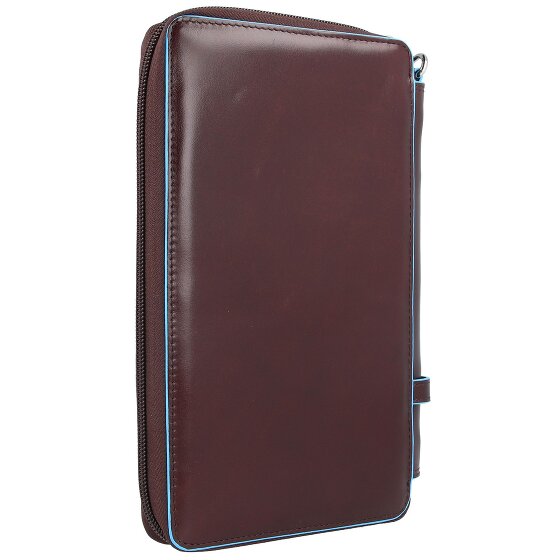 Piquadro Blue Square Étui pour passeport en cuir 14 cm