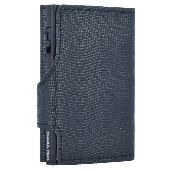 Tru Virtu Click & Slide Porte-cartes de crédit Porte-monnaie RFID en cuir 6,5 cm