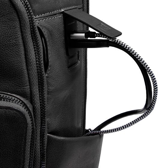 Piquadro Sac à dos de voyage Zaino RFID en cuir, 44 cm, compartiment pour ordinateur portable