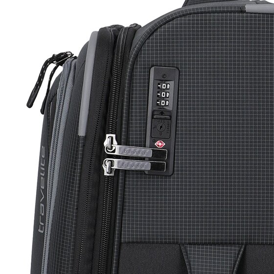 Travelite Corsiica 4 roulettes Trolley M 67 cm avec soufflet d'extension
