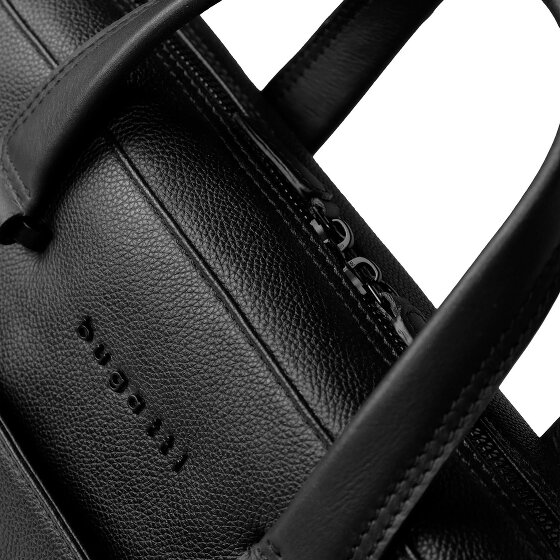 bugatti Black Porte-documents Cuir 39 cm Compartiment pour ordinateur portable