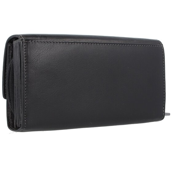 Greenland Nature Black Nappa Porte-monnaie serveur Porte-monnaie RFID en cuir 18 cm