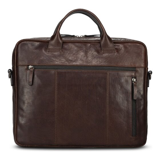 Jost Glasgow Attaché-case Cuir véritable 37 cm Compartiment ordinateur