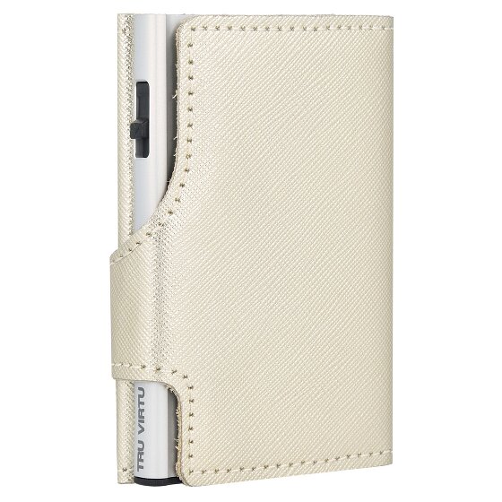 Tru Virtu Click & Slide Porte-cartes de crédit Porte-monnaie RFID en cuir 6,5 cm