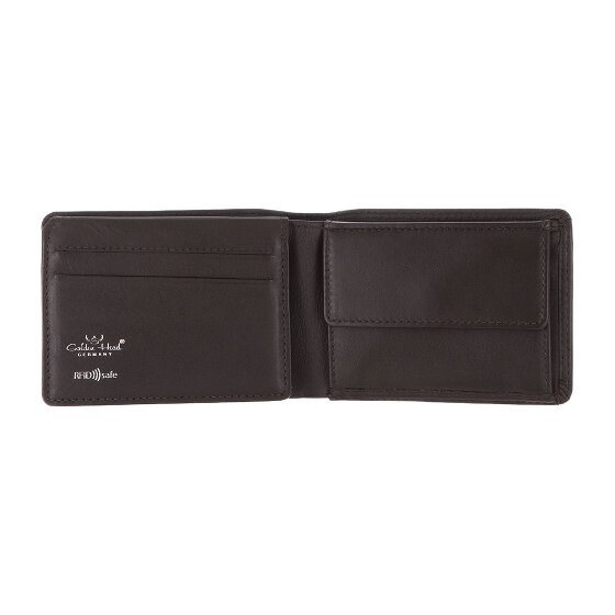 Golden Head Polo Porte-monnaie Protection RFID Cuir véritable 11 cm