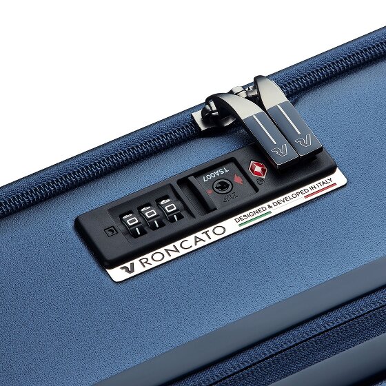 Roncato Florence 4-roues trolley cabine 55 cm avec soufflet d'extension compartiment ordinateur portable