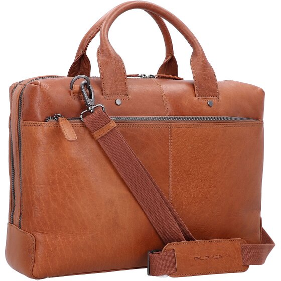 Plevier Rock Flint Porte-documents Protection RFID Cuir 41 cm Compartiment pour ordinateur portable