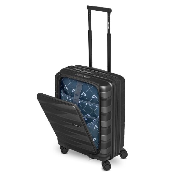 Bergpfeil Travel 4 roulettes Trolley de cabine 55 cm Compartiment pour ordinateur portable avec soufflet d'extension