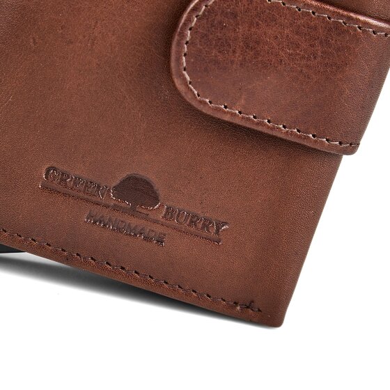 Greenburry Newport Porte-monnaie Protection RFID Cuir véritable 9.5 cm