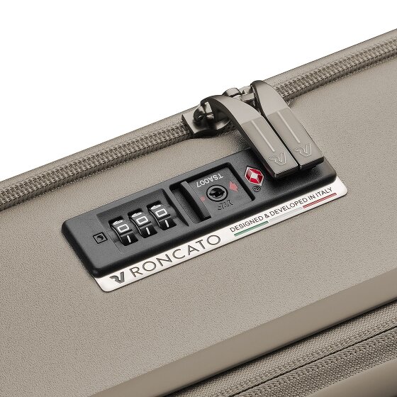 Roncato Florence 4-roues trolley cabine 55 cm avec soufflet d'extension compartiment ordinateur portable