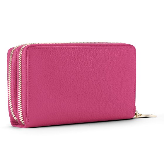 Lazarotti Porte-monnaie en cuir de Bologne XL à double fermeture éclair, protection RFID, 20 cm