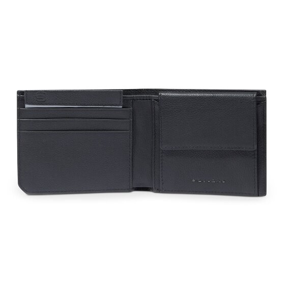 Piquadro Russell Porte-monnaie Protection RFID Cuir véritable 11 cm