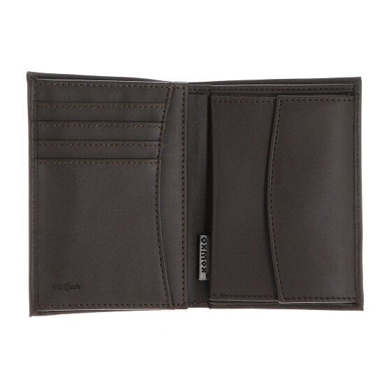 oxmox Leather Porte-monnaie Protection RFID Cuir véritable 10 cm
