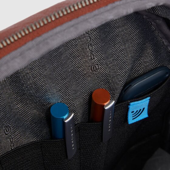 Piquadro Black Square Daypack Cuir 36 cm Compartiment pour ordinateur portable