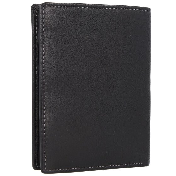 Greenland Nature Black Nappa Porte-monnaie en cuir RFID 9,5 cm