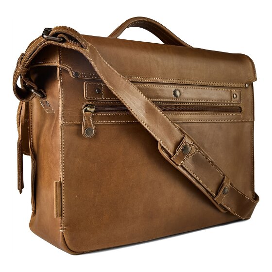 aunts & uncles Heritage Attaché-case Cuir véritable 39 cm Compartiment ordinateur