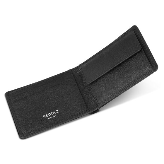 Redolz Leather Essentials QF : petit porte-monnaie en cuir anti-RFID, 10,5 cm