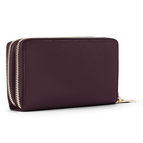 Lazarotti Porte-monnaie en cuir de Bologne XL à double fermeture éclair, protection RFID, 20 cm