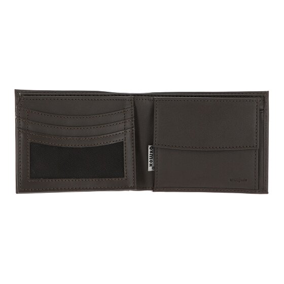 oxmox Leather Porte-monnaie Protection RFID Cuir véritable 10 cm
