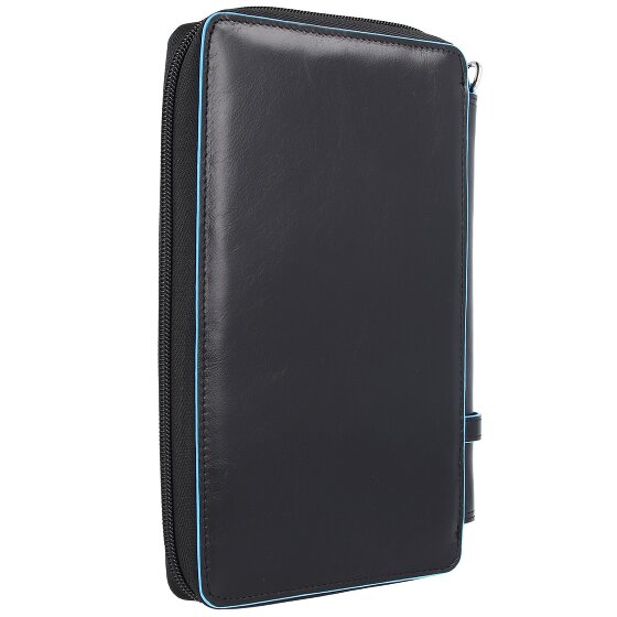 Piquadro Blue Square Étui pour passeport en cuir 14 cm