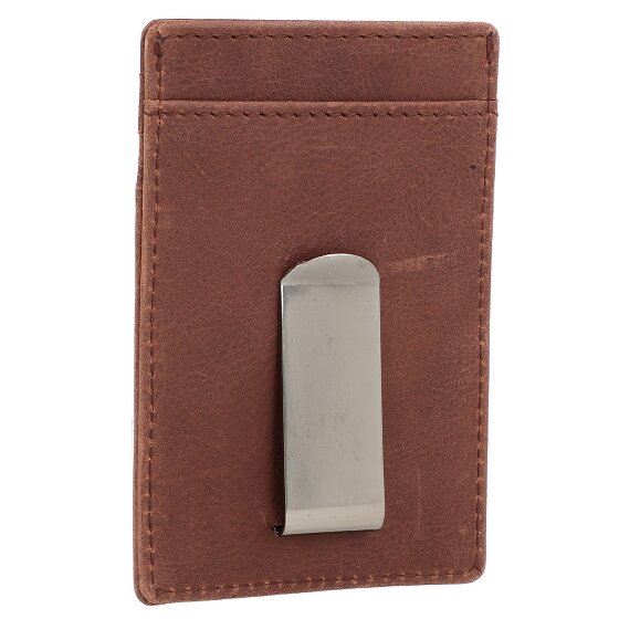 Police PT16-08536 Porte-cartes de crédit en cuir 7 cm avec pince à billets