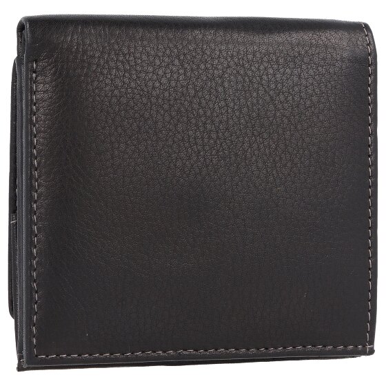 Greenland Nature Black Nappa Porte-monnaie en cuir RFID 9,5 cm