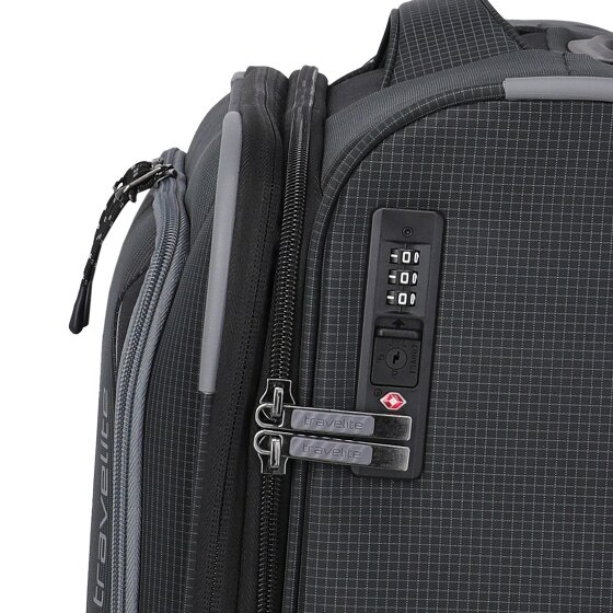 Travelite Corsiica 4 roulettes Trolley de cabine S 55 cm avec soufflet d'extension