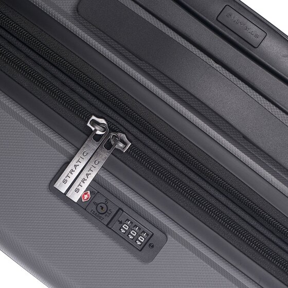 Stratic Bright+ 4 roues valise cabine M 66 cm avec soufflet d'extension