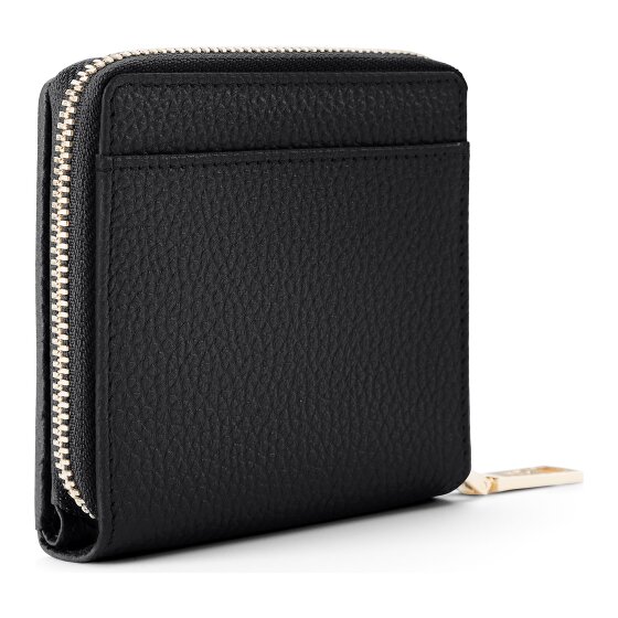 Lazarotti Porte-monnaie « Bologna » en cuir, taille moyenne, fermeture à glissière sur tout le pourtour, 10 cm
