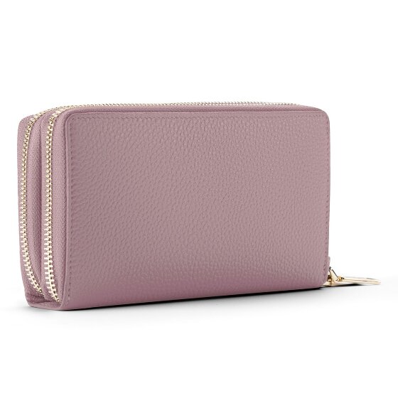 Lazarotti Porte-monnaie en cuir de Bologne XL à double fermeture éclair, protection RFID, 20 cm