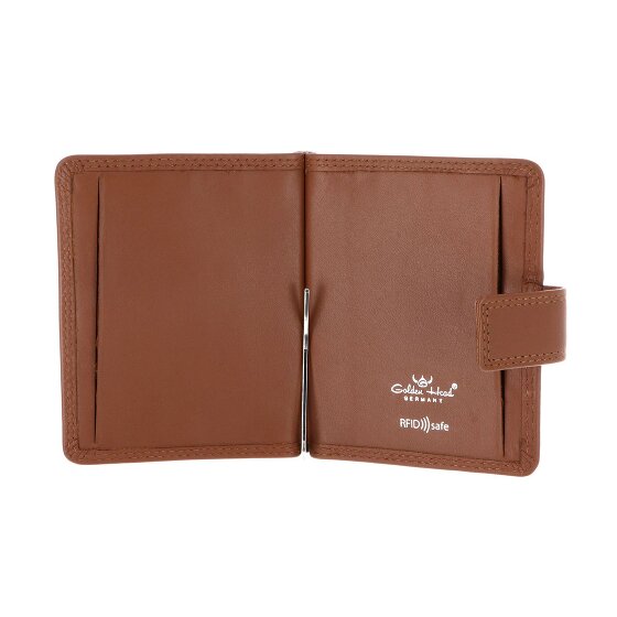 Golden Head Polo Porte-monnaie Protection RFID Cuir véritable 10 cm