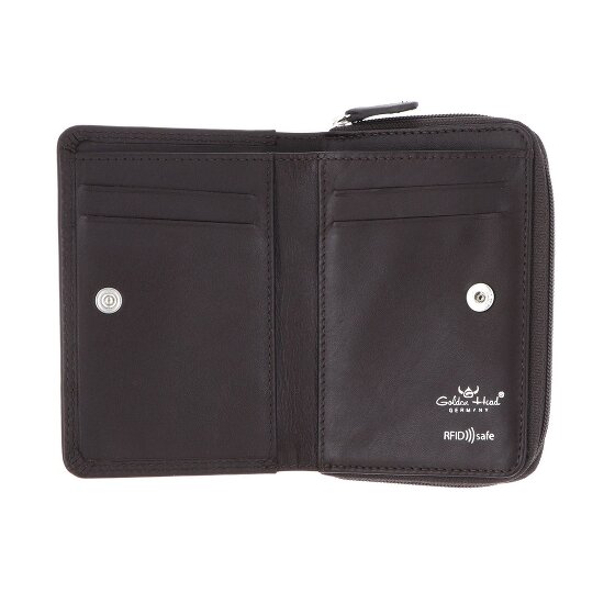 Golden Head Polo Porte-monnaie Protection RFID Cuir véritable 11.5 cm