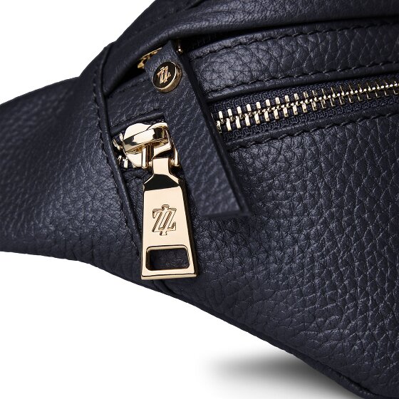 Lazarotti Sac banane en cuir « Bologna » à double fermeture éclair, à porter en bandoulière, 25 cm