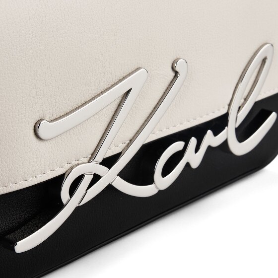 Karl Lagerfeld Signature 2.0 Sac à bandoulière Cuir véritable 22 cm