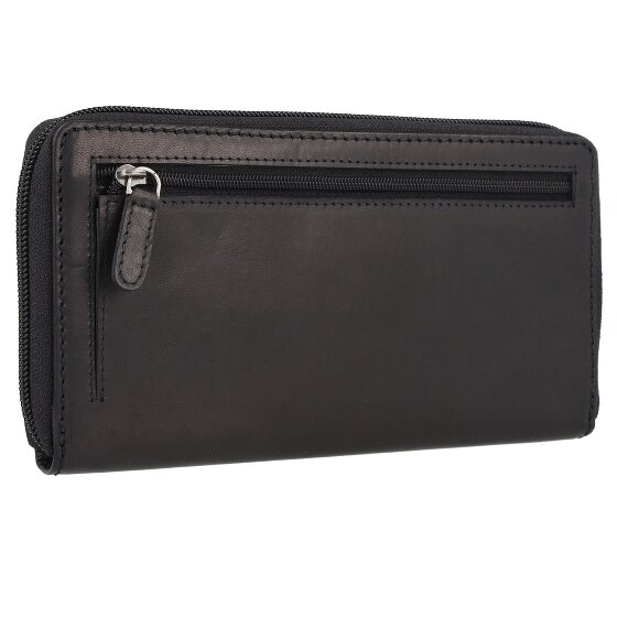 Greenburry Pure Black Porte-monnaie Protection RFID Cuir 19.5 cm