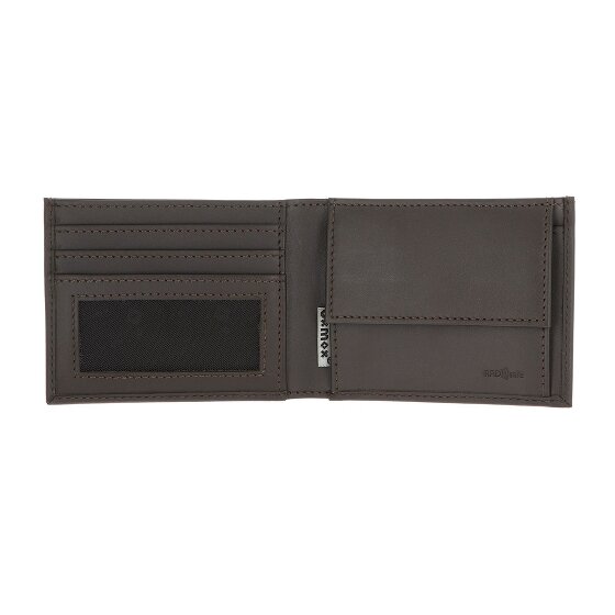 oxmox Leather Porte-monnaie Protection RFID Cuir véritable 11 cm