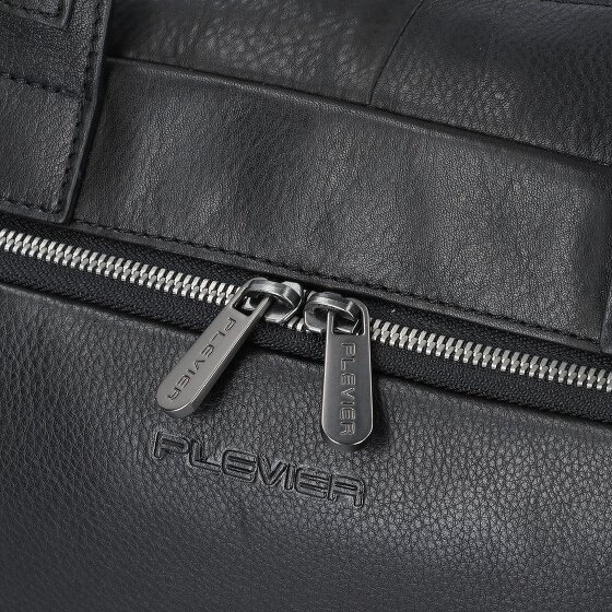 Plevier Vintage Bill Attaché-case Cuir véritable 40 cm Compartiment ordinateur