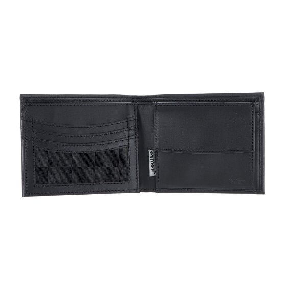 oxmox Leather Porte-monnaie Protection RFID Cuir véritable 12 cm