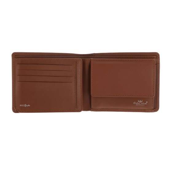 Golden Head Polo Porte-monnaie Protection RFID Cuir véritable 12 cm