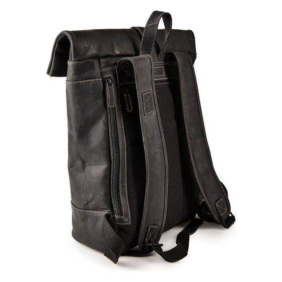Jack Kinsky Baltimore 15 Sac à dos professionnel Cuir véritable 43 cm Compartiment ordinateur