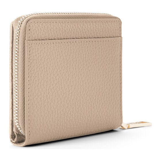 Lazarotti Porte-monnaie « Bologna » en cuir, taille moyenne, fermeture à glissière sur tout le pourtour, 10 cm
